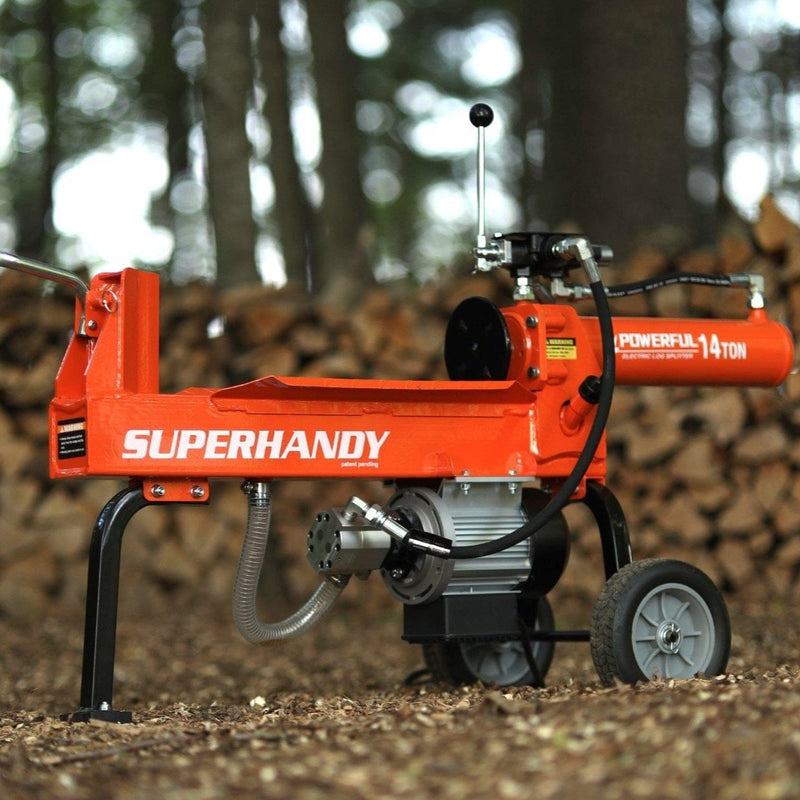 SuperHandy GUO084 14 Ton Electric Log Splitter - 120V Corded, 20" Max Log Length