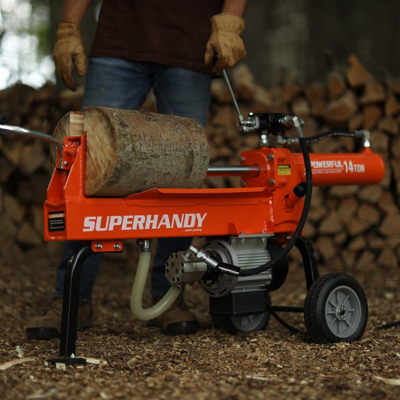 SuperHandy GUO084 14 Ton Electric Log Splitter - 120V Corded, 20" Max Log Length
