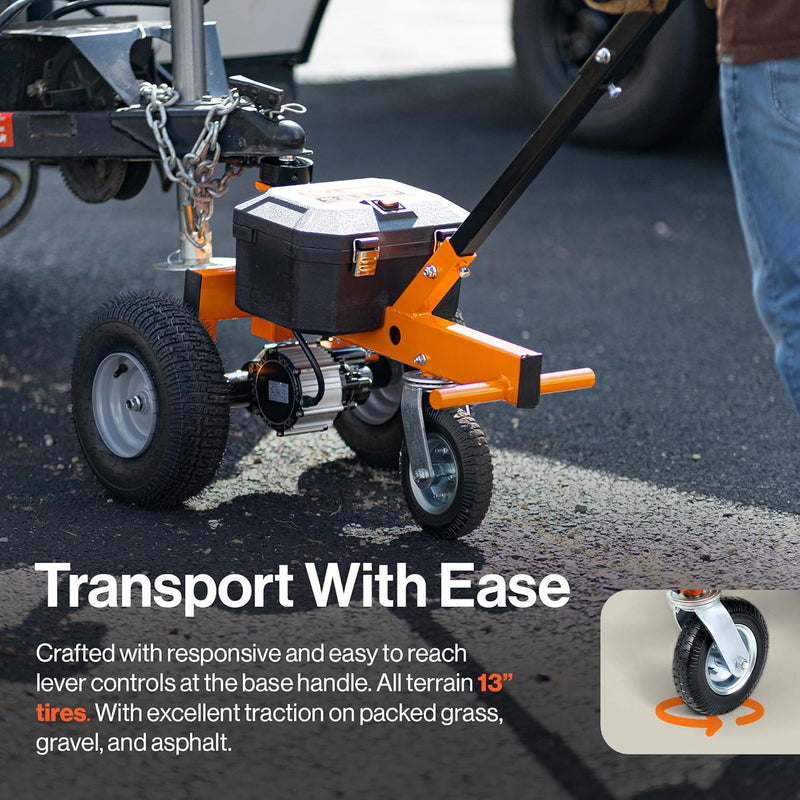 SuperHandy GUO137 Electric Trailer Dolly - 24V 7Ah Battery, 2800 lb Towing Capacity (New Frame)