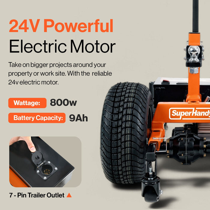 SuperHandy Electric Trailer Dolly Pro - 24V 9Ah Battery, 7500 Lb Towing Capacity GUO134