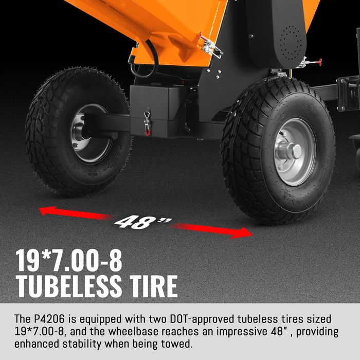 MechMaxx P4206 6-Inch Drum Wood Chipper – ZONSEN 459cc 15HP Gas Engine with Electric Start