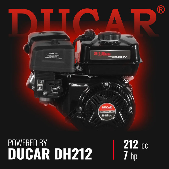 MechMaxx GS650 4-Inch Gas Wood Chipper – DUCAR 212cc 7HP Engine with Towbar