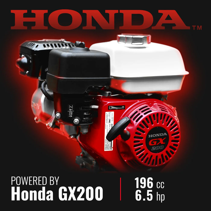 MechMaxx GS650 4-Inch Gas Wood Chipper – HONDA GX200 196cc 6.5HP Engine with Towbar