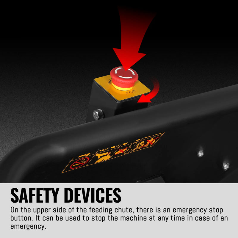 MechMaxx GS1500 5-Inch Drum Wood Chipper – KOHLER 429cc Gasoline Engine with Electric Start