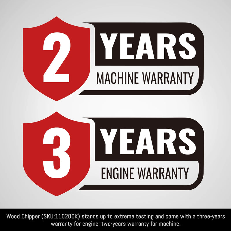 MechMaxx GS1500 5-Inch Drum Wood Chipper – KOHLER 429cc Gasoline Engine with Electric Start