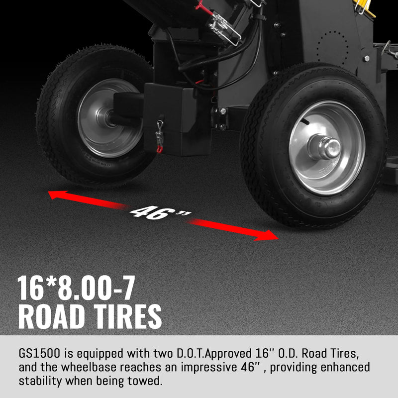 MechMaxx GS1500 5-Inch Drum Wood Chipper – KOHLER 429cc Gasoline Engine with Electric Start