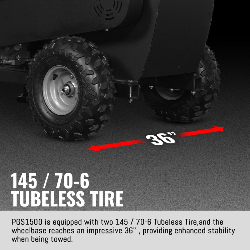 MechMaxx PGS1500 5-Inch Drum Wood Chipper – DUCAR 420cc 15HP Gas Engine with Electric Start & Towbar