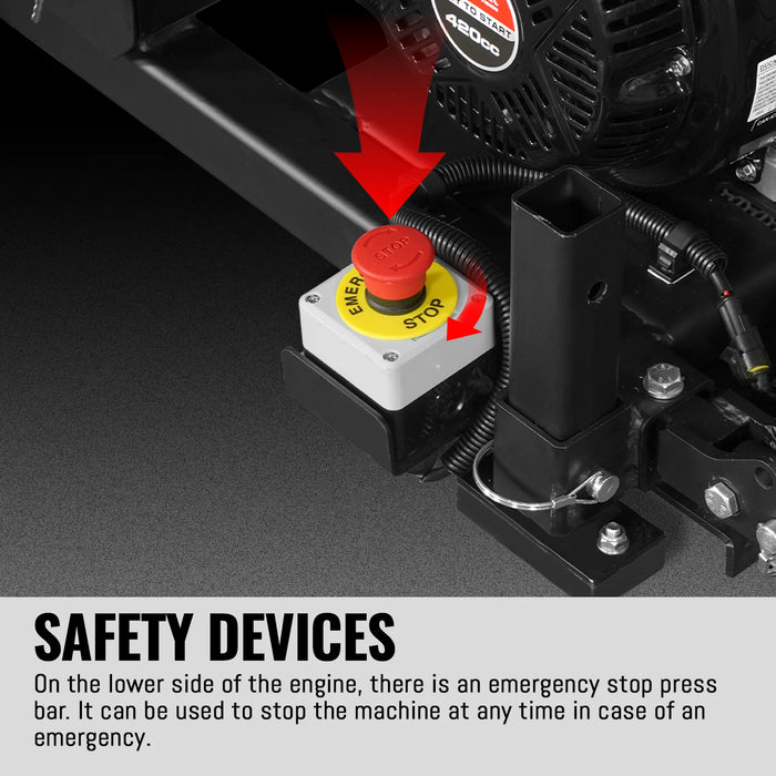 MechMaxx PGS1500 5-Inch Drum Wood Chipper – DUCAR 420cc 15HP Gas Engine with Electric Start & Towbar