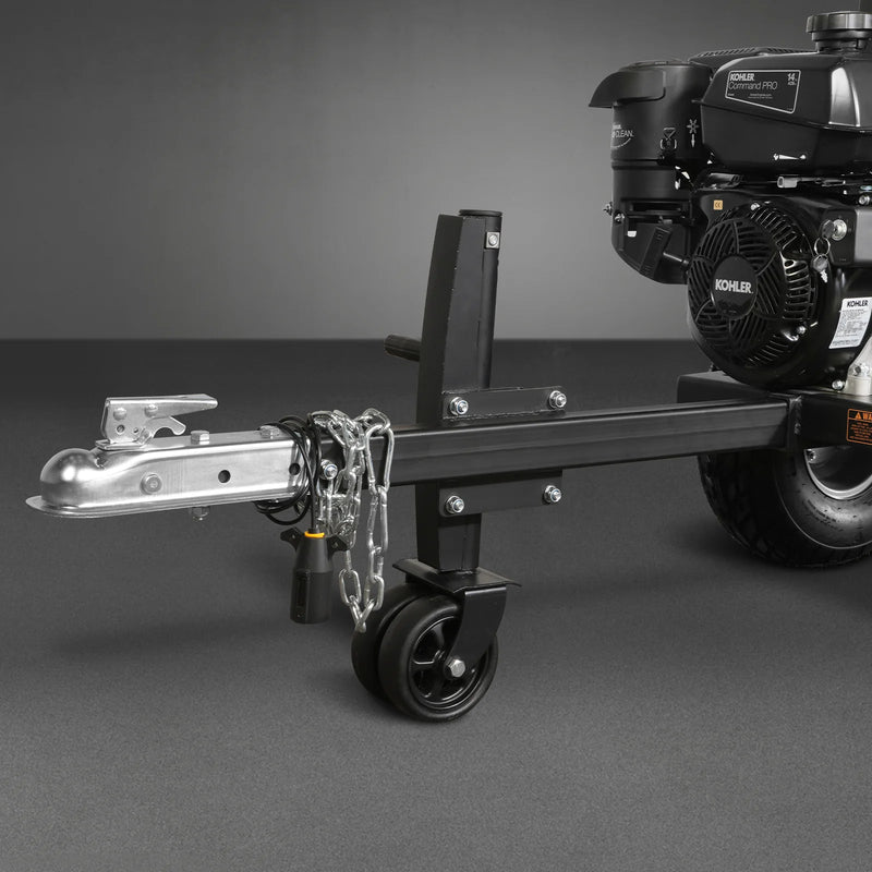 MechMaxx P4205 5-Inch Disc Wood Chipper – KOHLER Command PRO 429cc 14HP E-Start Gas Engine with Taillight & Towbar