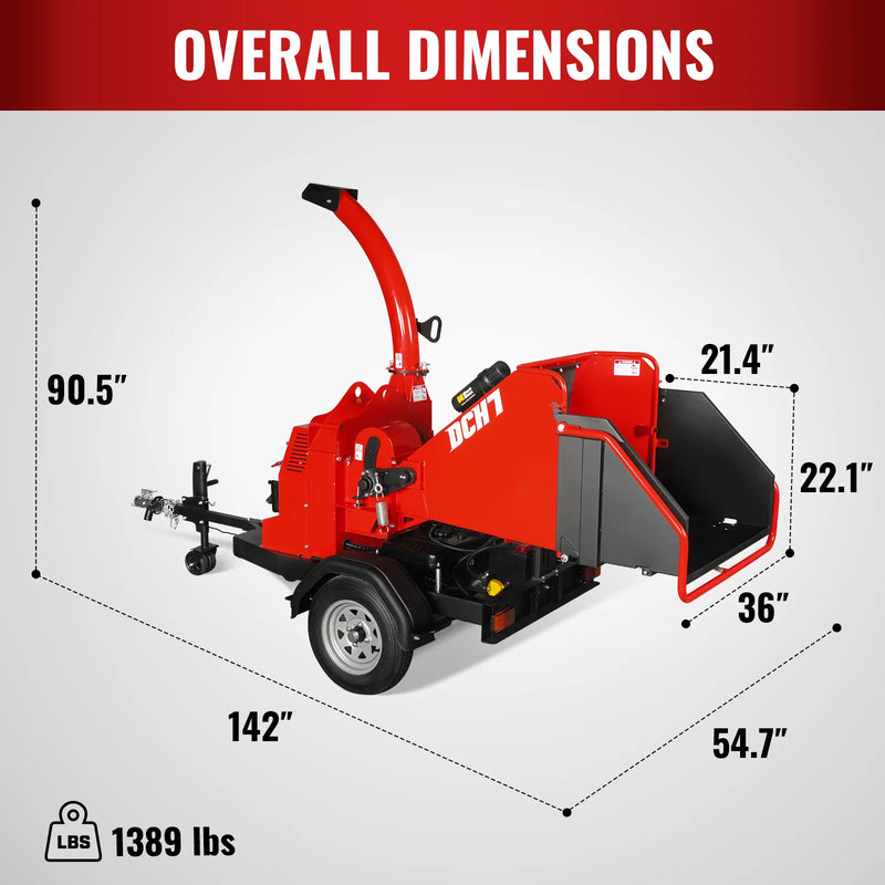 MechMaxx DCH7 7-Inch Disc Wood Chipper – ZONSEN 750cc 25HP Twin-Cylinder Petrol Engine with Hydraulic Feeding & Electric Start
