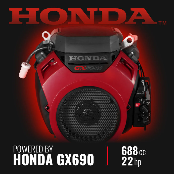 MechMaxx DCH7 7-Inch Disc Wood Chipper – HONDA GX690 688cc Gas Engine with Hydraulic Feeding & Electric Start