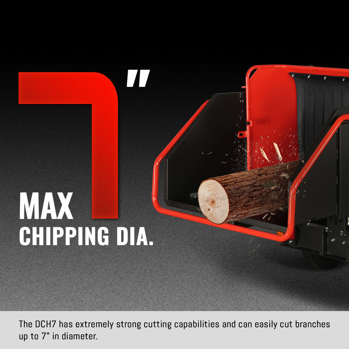MechMaxx DCH7 7-Inch Disc Wood Chipper – HONDA GX690 688cc Gas Engine with Hydraulic Feeding & Electric Start