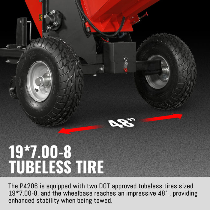 MechMaxx P4206 6-Inch Drum Wood Chipper – B&S Vanguard 408cc 14HP Gas Engine with Electric Start