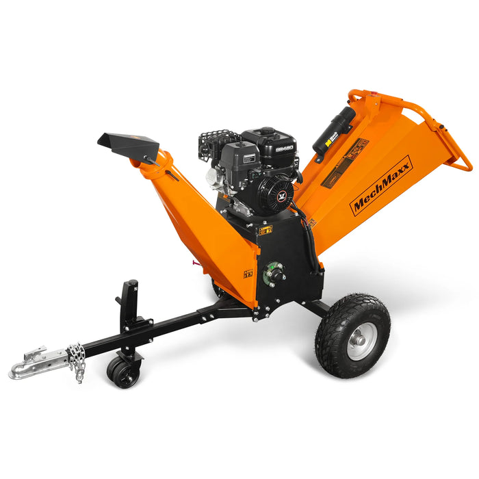 MechMaxx P4206 6-Inch Drum Wood Chipper – ZONSEN 459cc 15HP Gas Engine with Electric Start