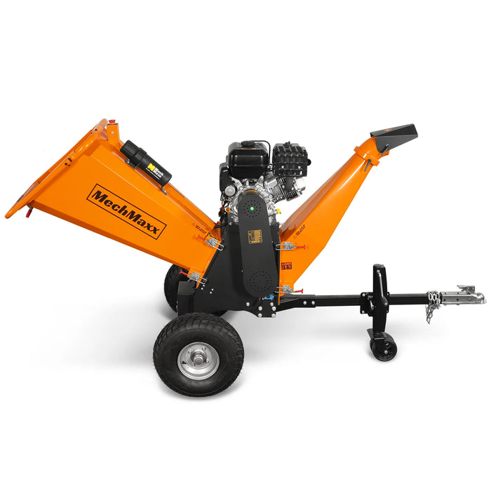 MechMaxx P4206 6-Inch Drum Wood Chipper – ZONSEN 459cc 15HP Gas Engine with Electric Start