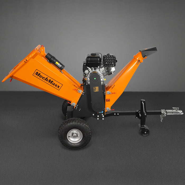 MechMaxx P4206 6-Inch Drum Wood Chipper – ZONSEN 459cc 15HP Gas Engine with Electric Start