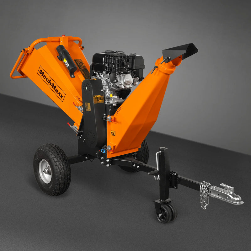 MechMaxx P4206 6-Inch Drum Wood Chipper – ZONSEN 459cc 15HP Gas Engine with Electric Start