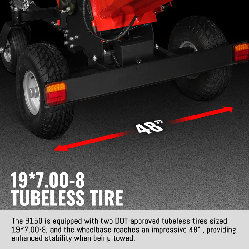 MechMaxx B150 6-Inch Drum Wood Chipper – HONDA GX390 Gas Engine with Electric Start & Taillight