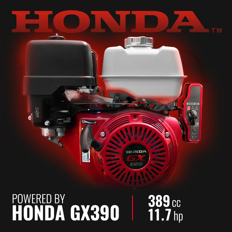 MechMaxx B150 6-Inch Drum Wood Chipper – HONDA GX390 Gas Engine with Electric Start & Taillight