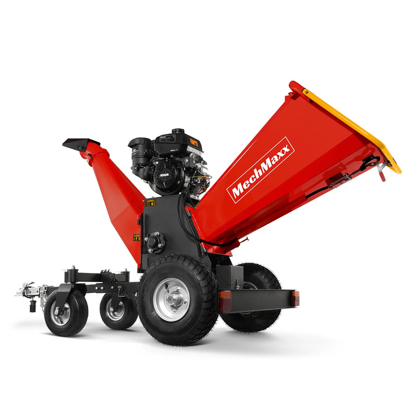 MechMaxx B150 6-Inch Drum Wood Chipper – KOHLER 429cc 14HP Gas Engine with Electric Start & Taillight