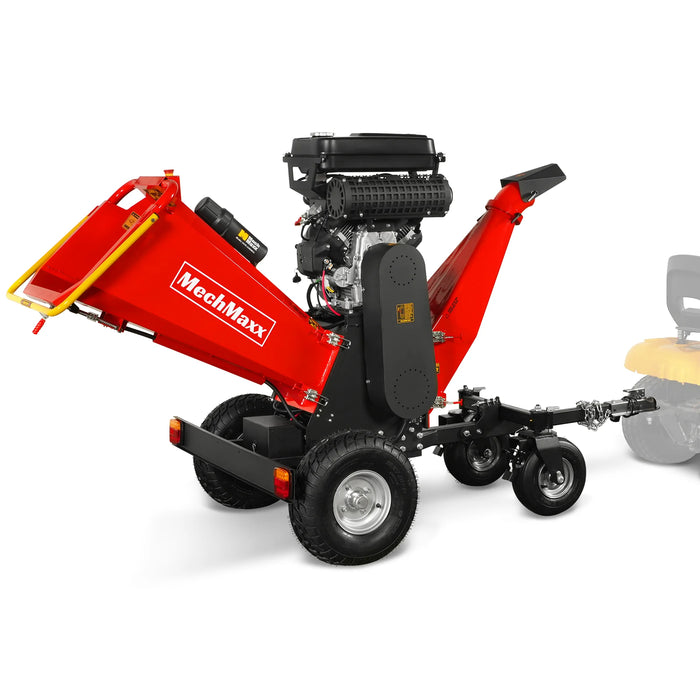 MechMaxx B200 8-Inch Drum Wood Chipper – ZONSEN 1000cc 35HP Gas Engine with Electric Start & Taillight