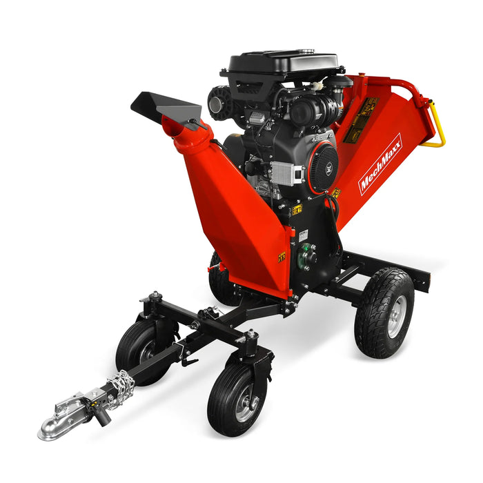 MechMaxx B200 8-Inch Drum Wood Chipper – ZONSEN 1000cc 35HP Gas Engine with Electric Start & Taillight