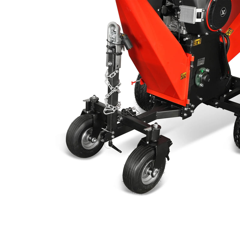 MechMaxx B200 8-Inch Drum Wood Chipper – ZONSEN 1000cc 35HP Gas Engine with Electric Start & Taillight