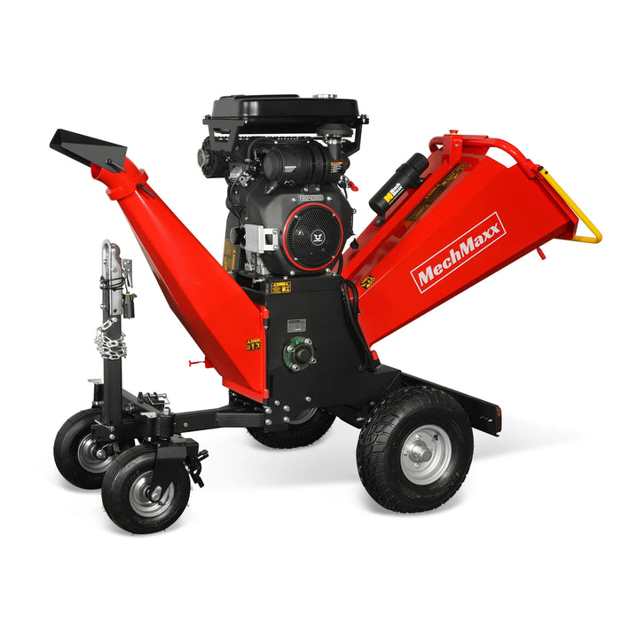 MechMaxx B200 8-Inch Drum Wood Chipper – ZONSEN 1000cc 35HP Gas Engine with Electric Start & Taillight