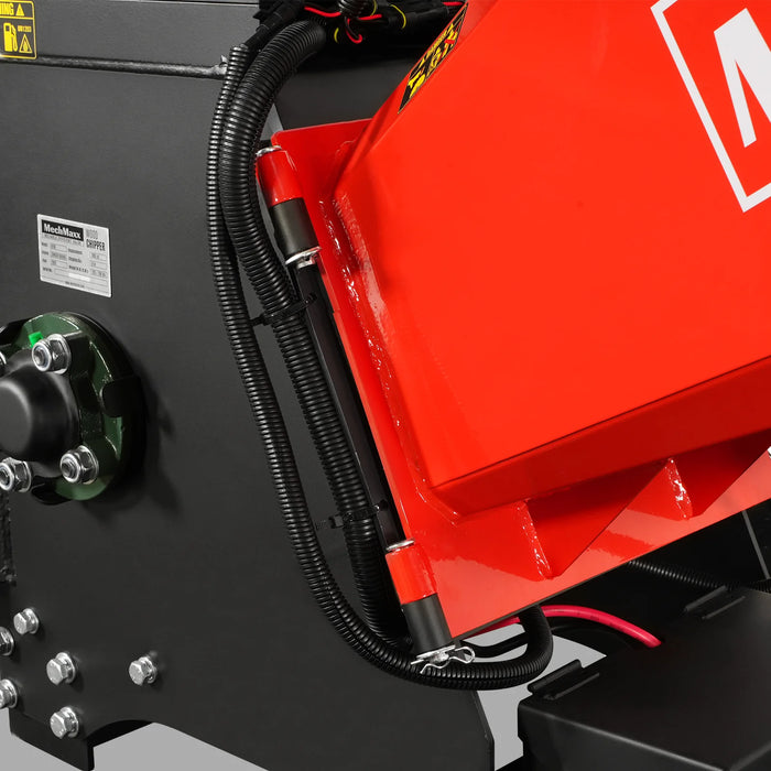 MechMaxx B200 8-Inch Drum Wood Chipper – ZONSEN 1000cc 35HP Gas Engine with Electric Start & Taillight