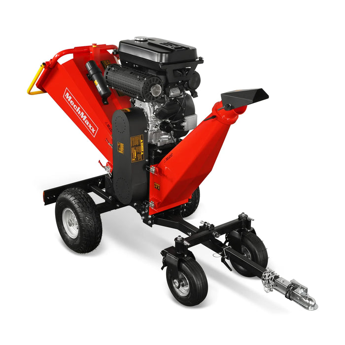 MechMaxx B200 8-Inch Drum Wood Chipper – ZONSEN 1000cc 35HP Gas Engine with Electric Start & Taillight
