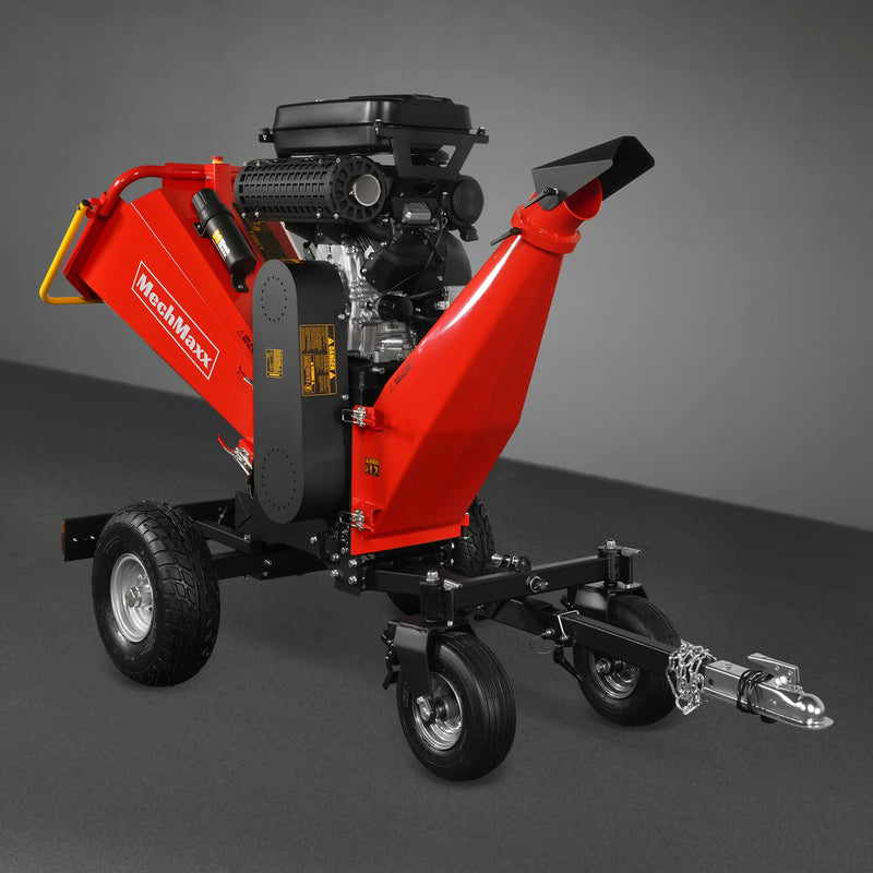 MechMaxx B200 8-Inch Drum Wood Chipper – ZONSEN 1000cc 35HP Gas Engine with Electric Start & Taillight