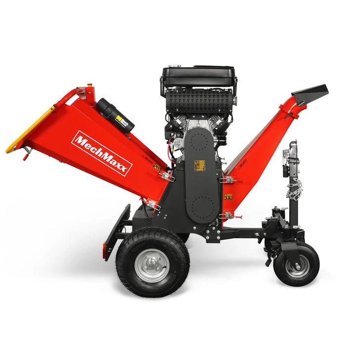 MechMaxx B200 8-Inch Drum Wood Chipper – ZONSEN 1000cc 35HP Gas Engine with Electric Start & Taillight