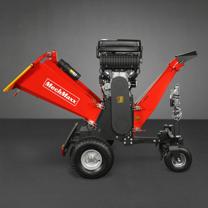 MechMaxx B200 8-Inch Drum Wood Chipper – ZONSEN 1000cc 35HP Gas Engine with Electric Start & Taillight