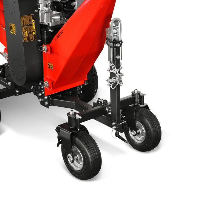 MechMaxx B200 8-Inch Drum Wood Chipper – ZONSEN 1000cc 35HP Gas Engine with Electric Start & Taillight