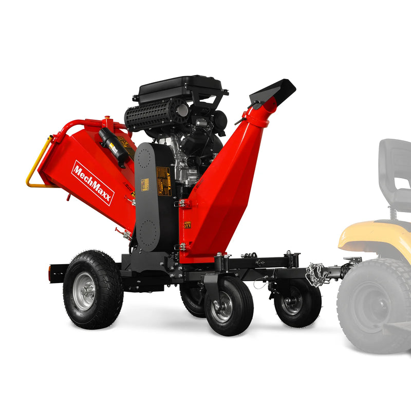 MechMaxx B200 8-Inch Drum Wood Chipper – ZONSEN 1000cc 35HP Gas Engine with Electric Start & Taillight