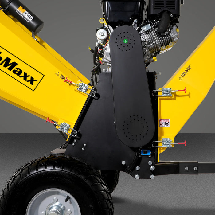 MechMaxx P4206 6-Inch Drum Wood Chipper – B&S Vanguard 408cc 14HP Gas Engine with Electric Start