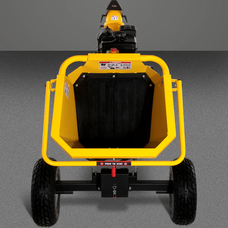 MechMaxx P4206 6-Inch Drum Wood Chipper – B&S Vanguard 408cc 14HP Gas Engine with Electric Start