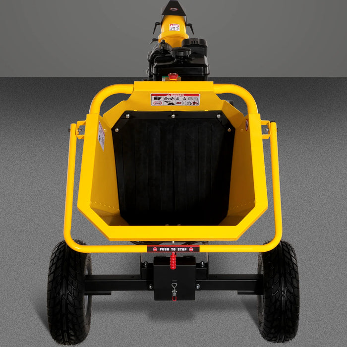 MechMaxx P4206 6-Inch Drum Wood Chipper – B&S Vanguard 408cc 14HP Gas Engine with Electric Start