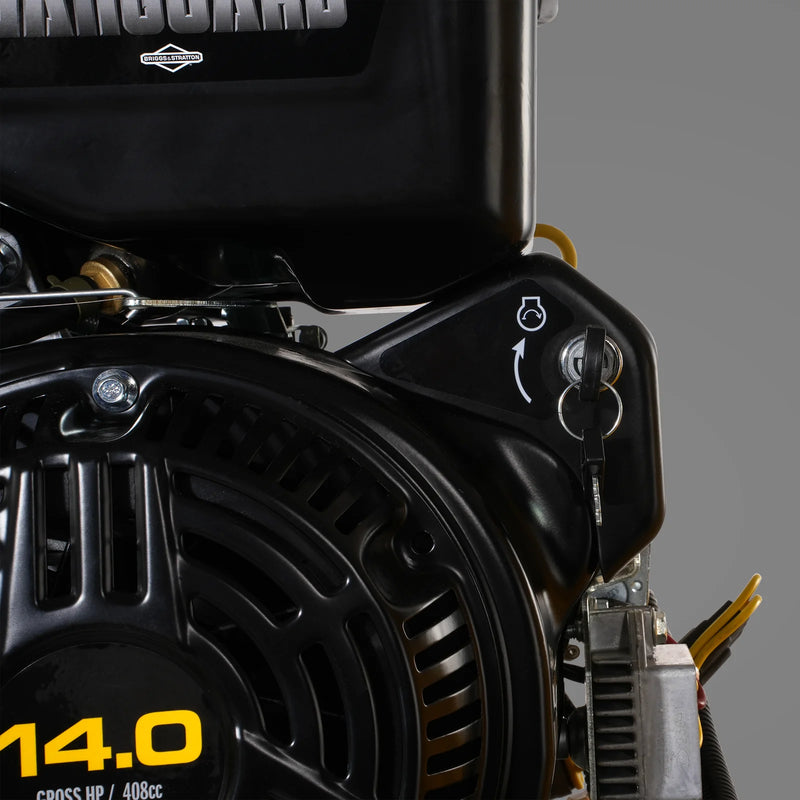 MechMaxx P4206 6-Inch Drum Wood Chipper – B&S Vanguard 408cc 14HP Gas Engine with Electric Start