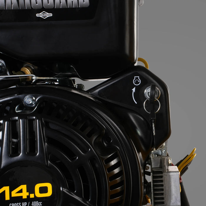 MechMaxx P4206 6-Inch Drum Wood Chipper – B&S Vanguard 408cc 14HP Gas Engine with Electric Start