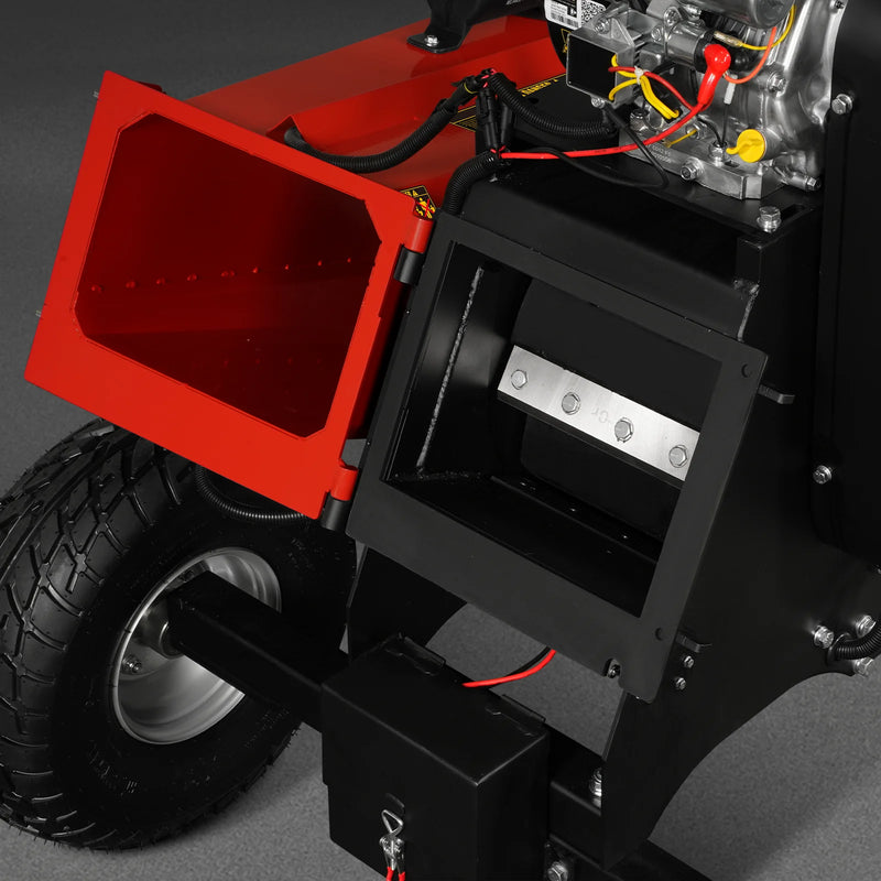 MechMaxx P4206 6-Inch Drum Wood Chipper – B&S Vanguard 408cc 14HP Gas Engine with Electric Start