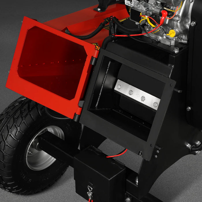 MechMaxx P4206 6-Inch Drum Wood Chipper – B&S Vanguard 408cc 14HP Gas Engine with Electric Start