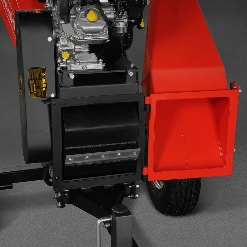 MechMaxx P4206 6-Inch Drum Wood Chipper – B&S Vanguard 408cc 14HP Gas Engine with Electric Start