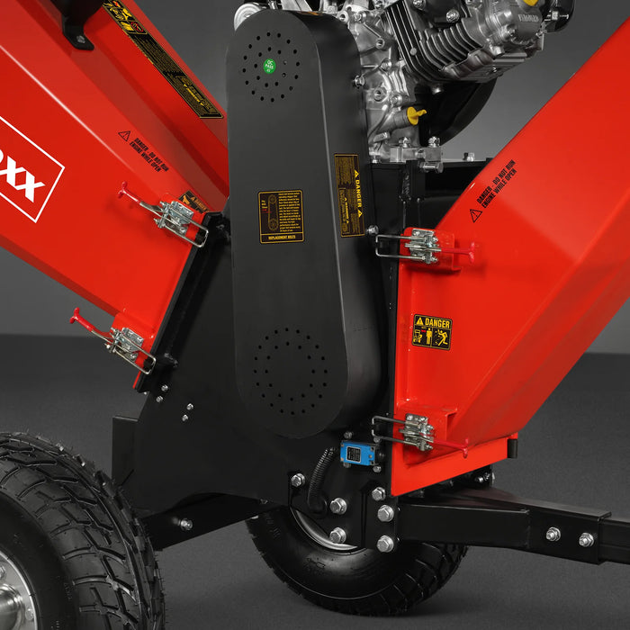 MechMaxx P4206 6-Inch Drum Wood Chipper – B&S Vanguard 408cc 14HP Gas Engine with Electric Start