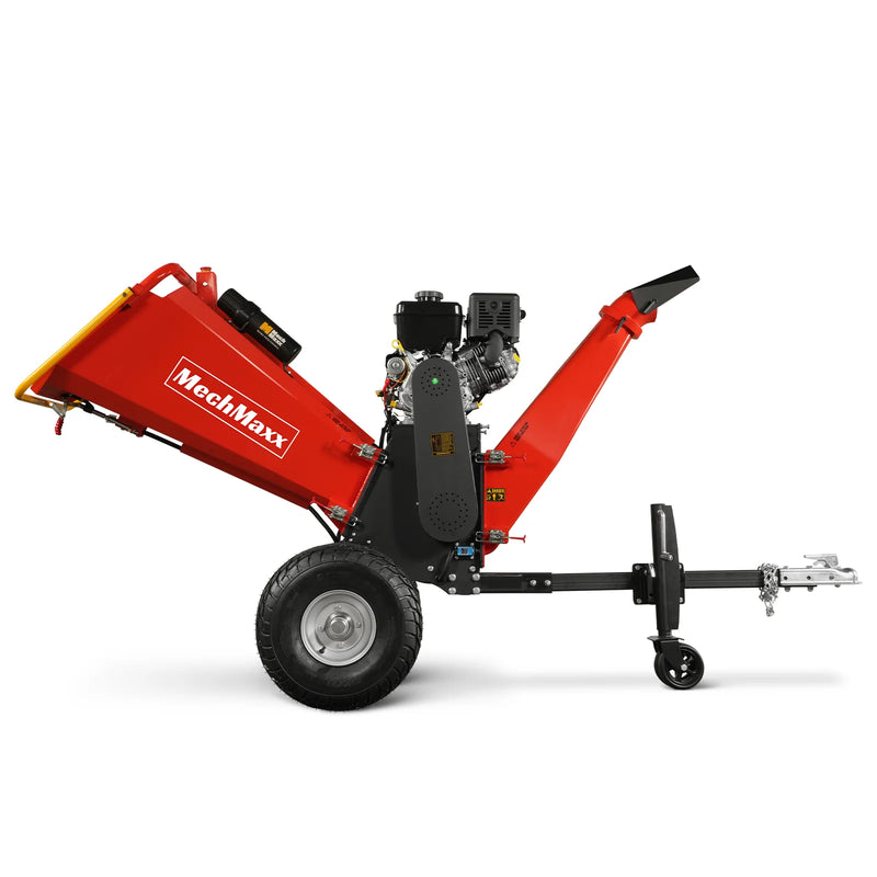 MechMaxx P4206 6-Inch Drum Wood Chipper – B&S Vanguard 408cc 14HP Gas Engine with Electric Start