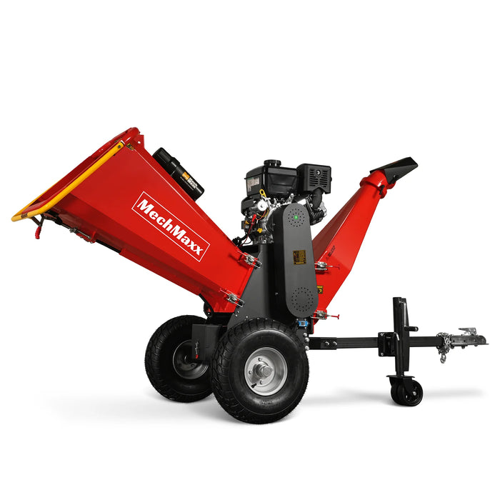 MechMaxx P4206 6-Inch Drum Wood Chipper – B&S Vanguard 408cc 14HP Gas Engine with Electric Start