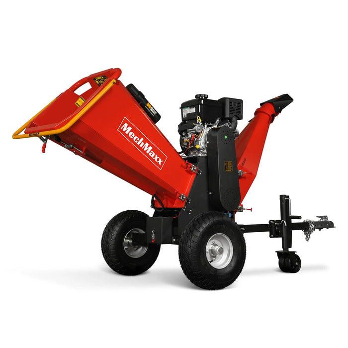 MechMaxx P4206 6-Inch Drum Wood Chipper – B&S Vanguard 408cc 14HP Gas Engine with Electric Start
