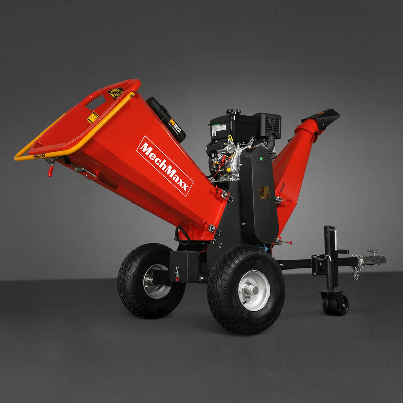 MechMaxx P4206 6-Inch Drum Wood Chipper – B&S Vanguard 408cc 14HP Gas Engine with Electric Start