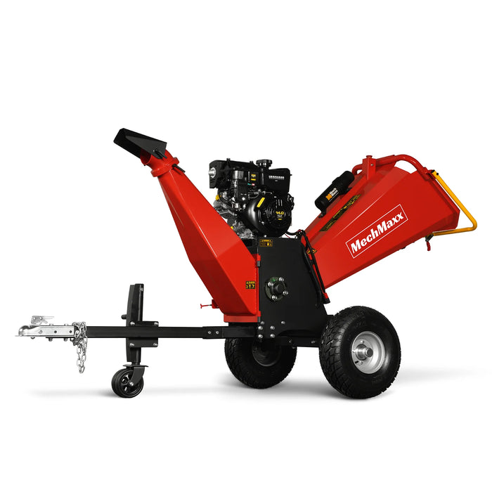 MechMaxx P4206 6-Inch Drum Wood Chipper – B&S Vanguard 408cc 14HP Gas Engine with Electric Start