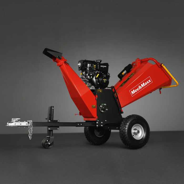 MechMaxx P4206 6-Inch Drum Wood Chipper – B&S Vanguard 408cc 14HP Gas Engine with Electric Start